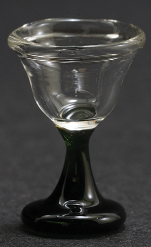 Dollhouse Miniature Wine Glass, Green Stem